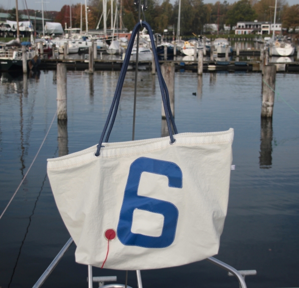 Segeltuchtasche große Beachtasche blauer 6